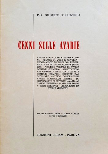 Cenni sulle avarie