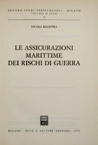 Assicurazioni marittime dei rischi di guerra