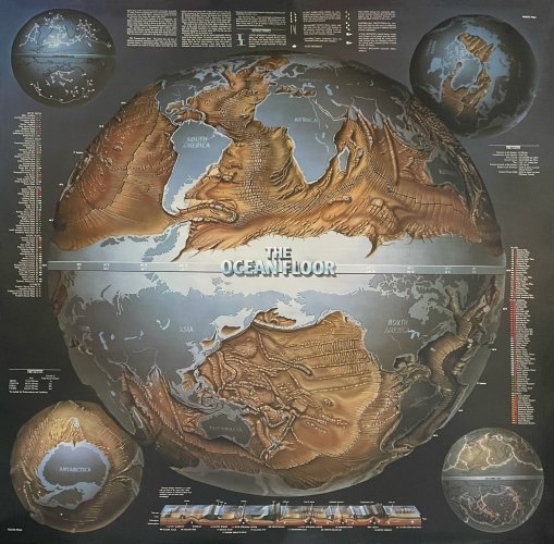 Map of the Ocean floor - geologica dei fondi oceanici