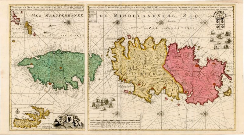 Corsica Sardegna ed Elba 1710